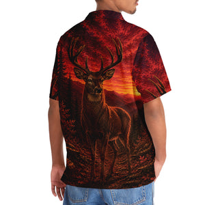 Deer Hunting Burnt Sky Hawaiian Shirt