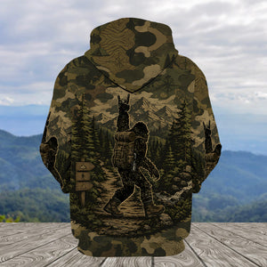 Bigfoot Camouflage Hiking All Over Print Shirt
