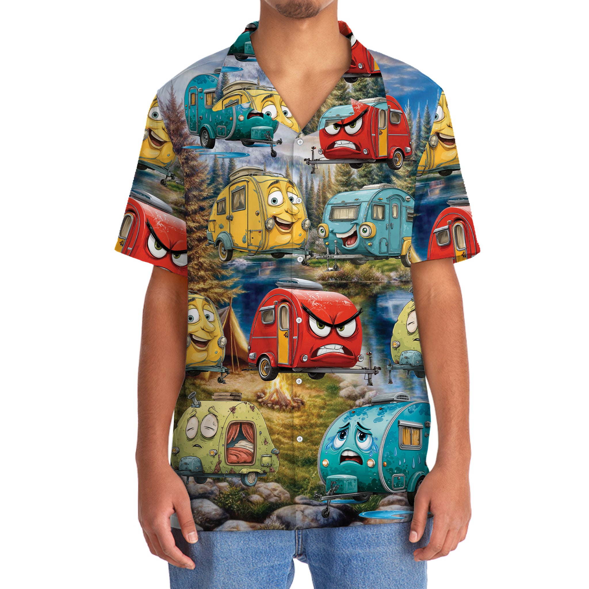 Funny Teardrop Trailer Hawaiian Shirt