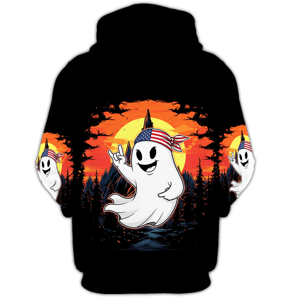 Spooky Boo In The Forest All Over Print Shirt