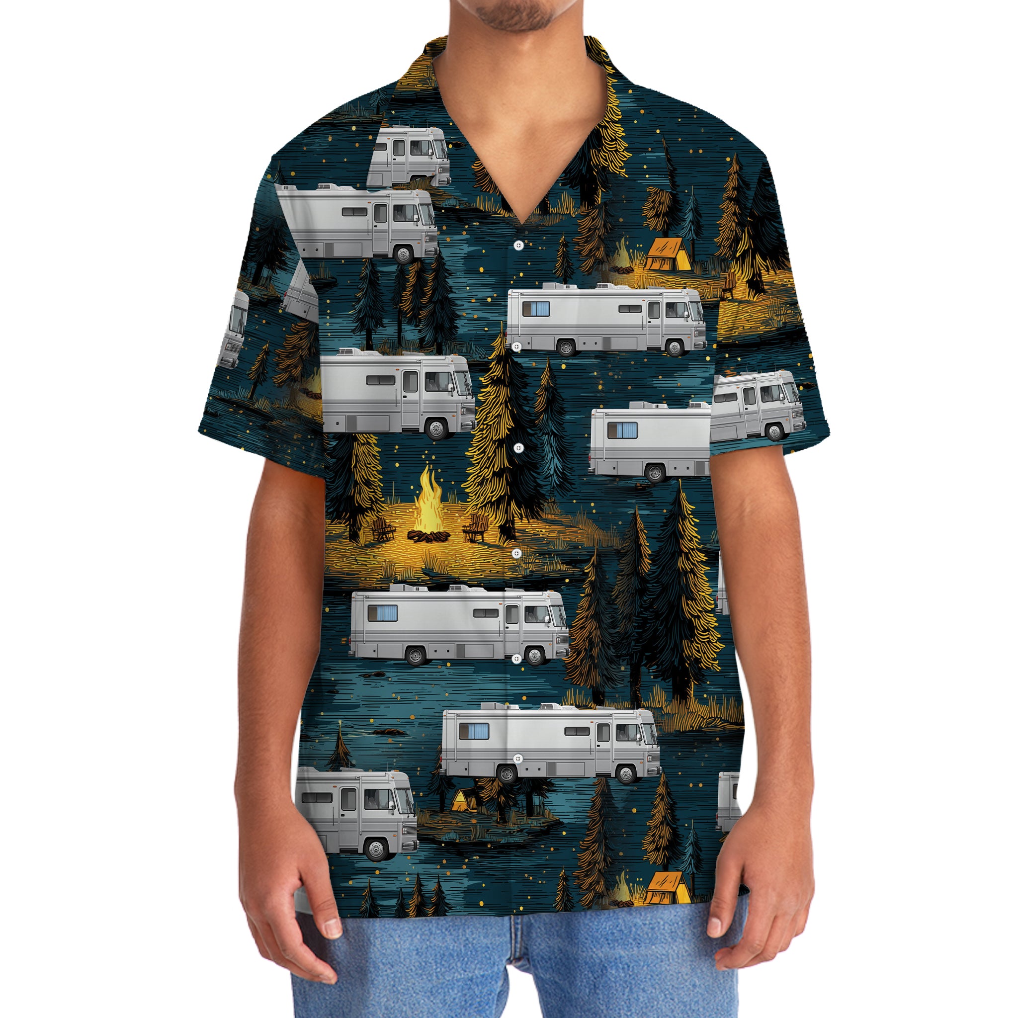 Funny Class A Sleeper RV Hawaiian Shirt