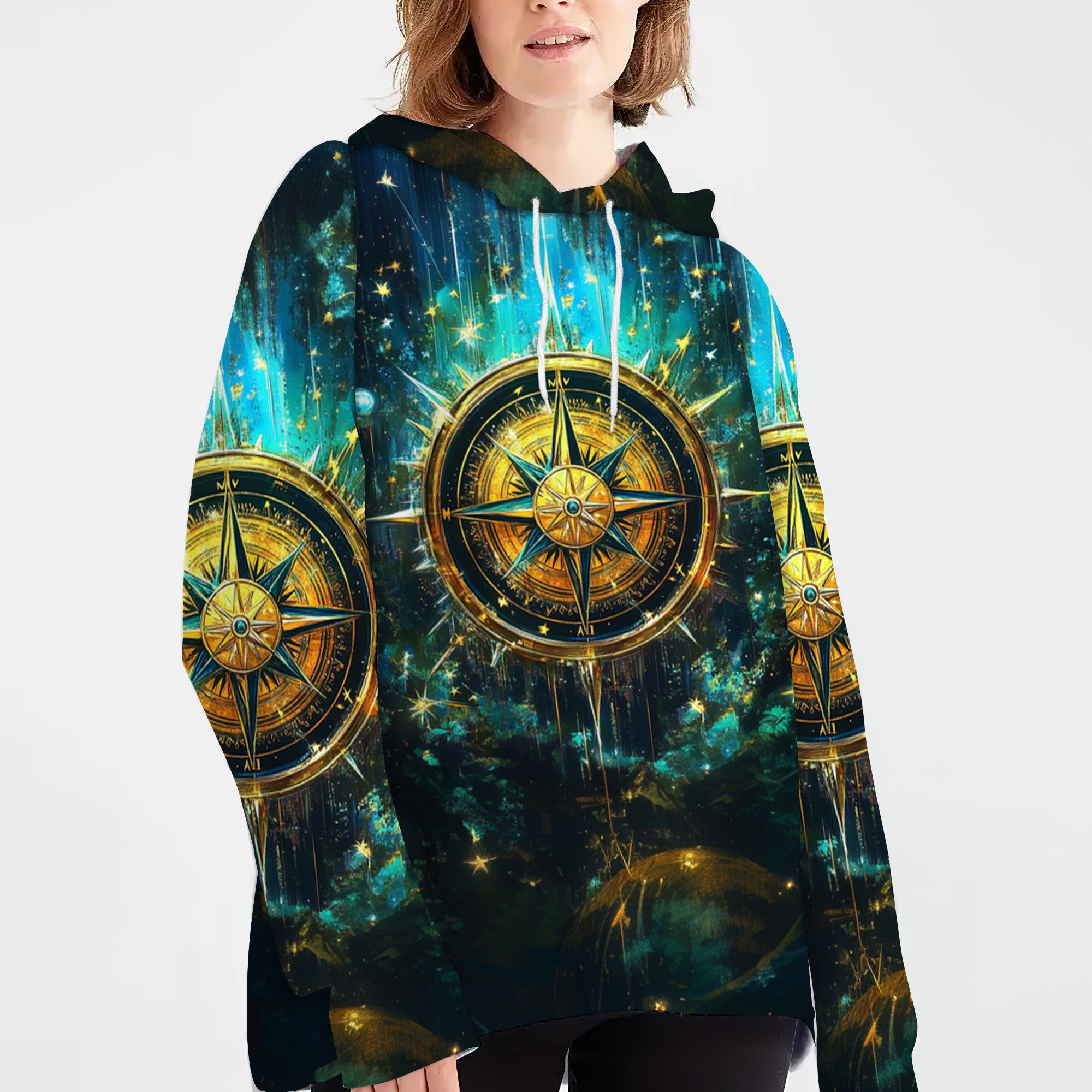 Not All Who Wander Fantasy Compass All Over Print Shirt