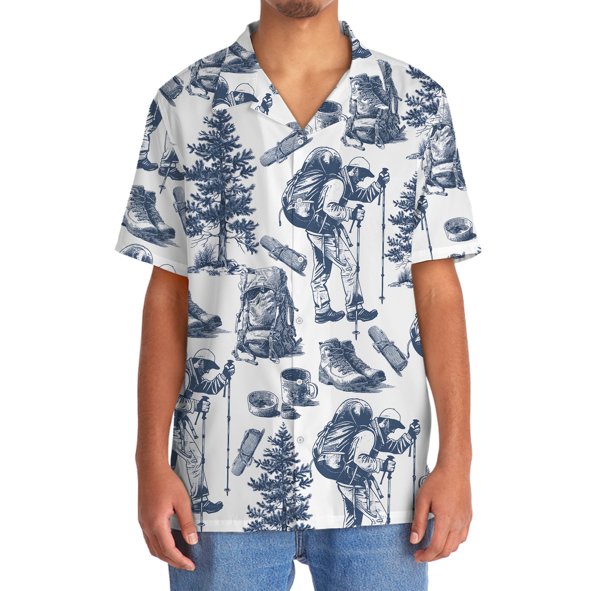 Vintage Hiking Camp Hawaiian Shirt