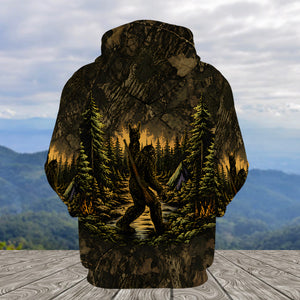 Bigfoot Camouflage Hunting All Over Print Shirt