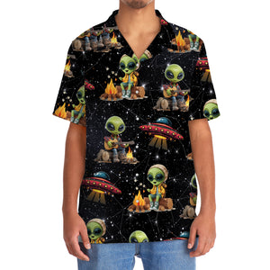 Cosmic Alien UFO Camping Hawaiian Shirt