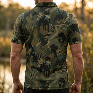 Mallard Duck Retriever Camouflage Polo Men Shirt