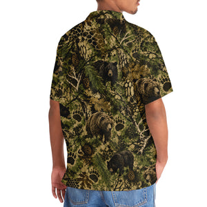 Bear Hunting Hex Camo Hawaiian Shirt