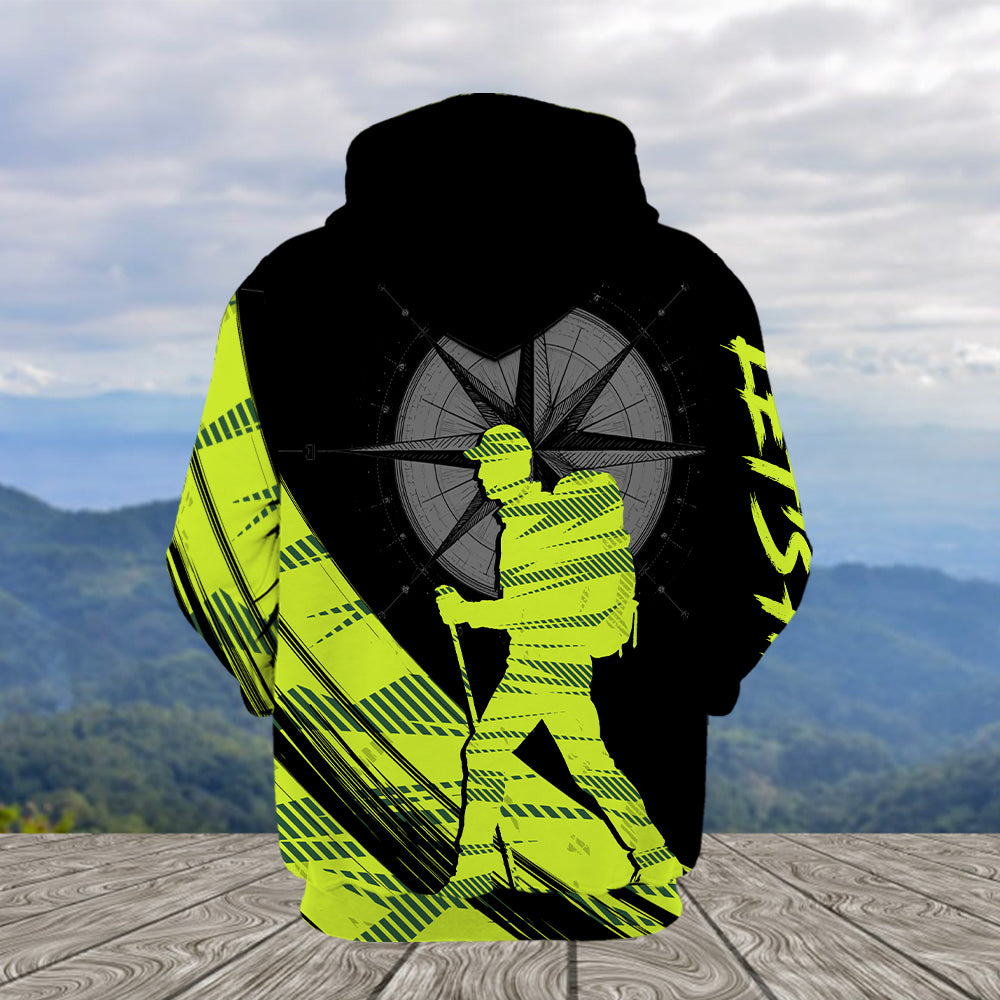 Hiking Find Your Own Path Yellow Neon All Over Print Shirt