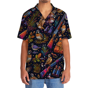 Quail Hunting Graphic Pattern Hawaiian Shirt