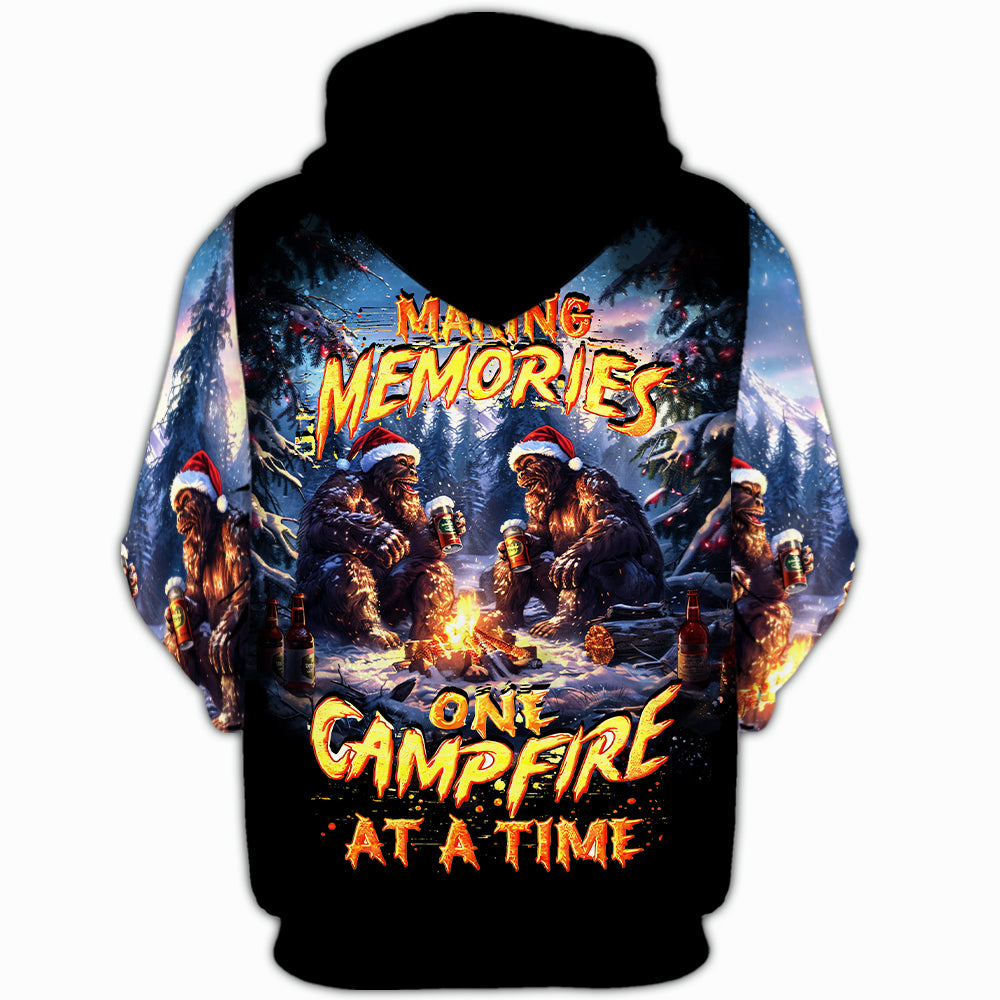 Bigfoot Making Memories One Campfire At A Time Christmas All Over Print Shirt