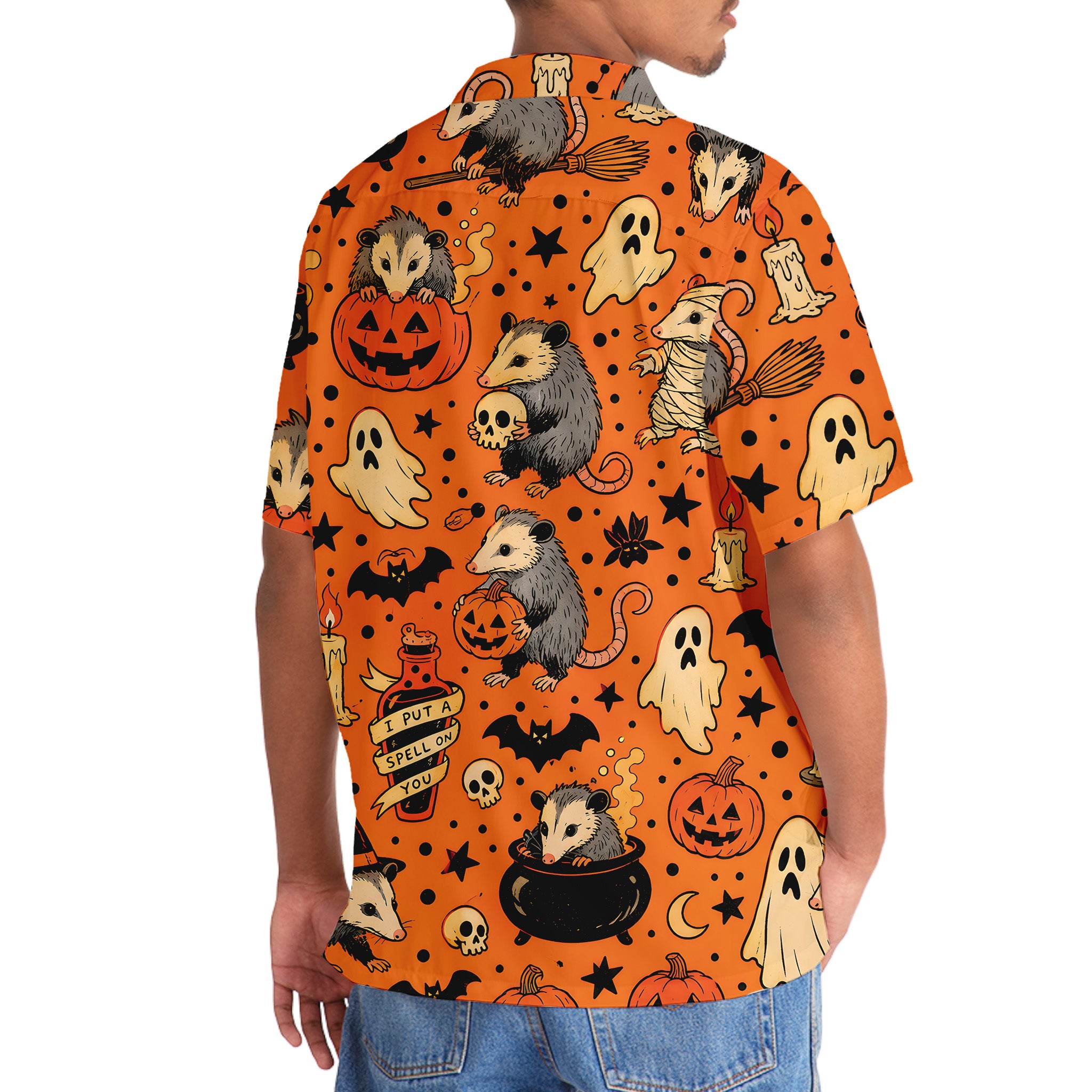 Funny Opossum Halloween Hawaiian Shirt