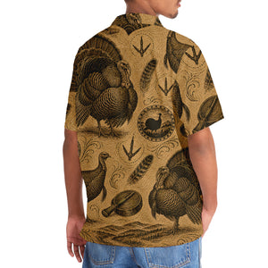 Turkey Hunting Vintage Artwork Hawaiian Shirt