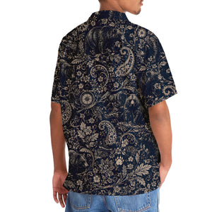 Midnight Bear Hunting Paisley Hawaiian Shirt