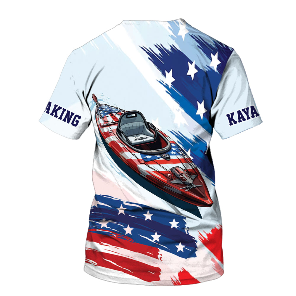 Custom Name Kayaking America All Over Print Shirt