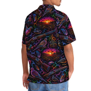 Midnight Dove Hunting Neon Hawaiian Shirt
