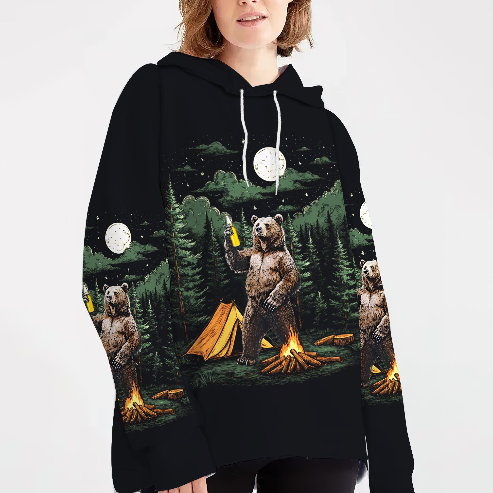 Making Memories Camping Bear All Over Print Shirt