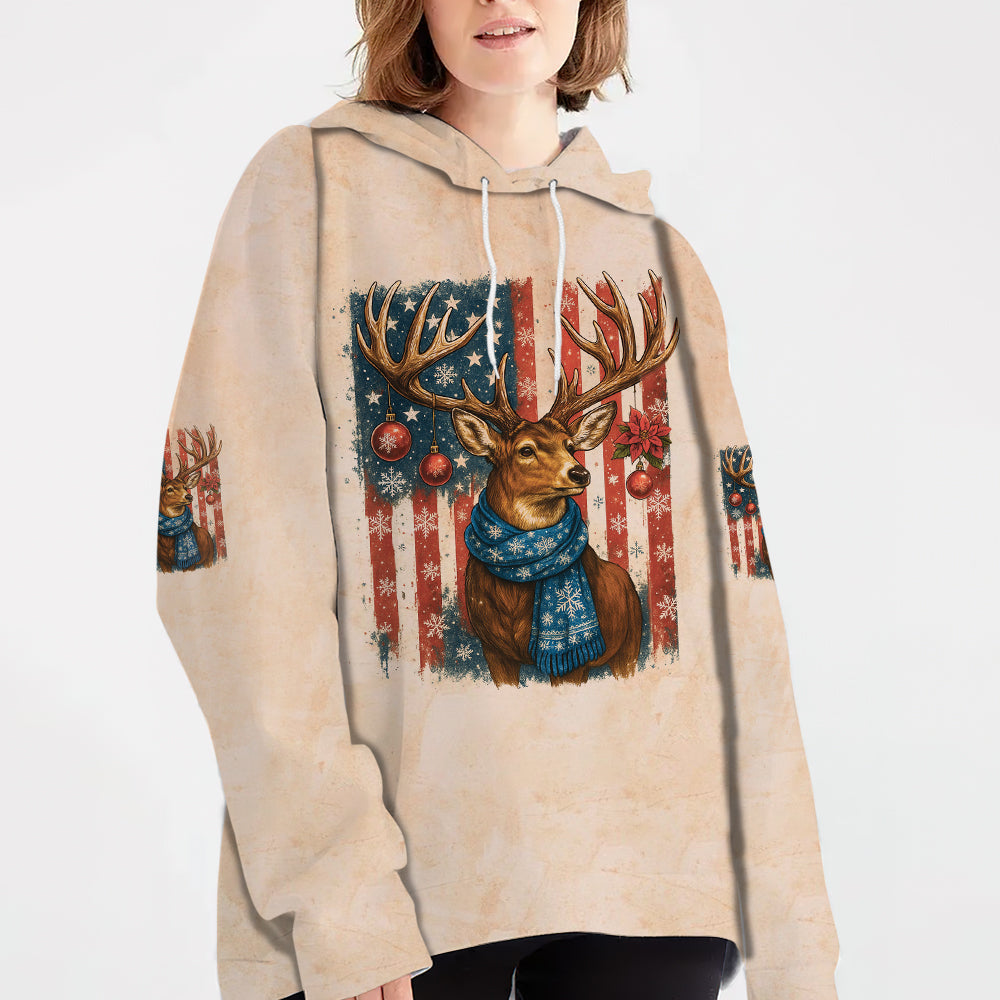 Funny Deer Christmas The Closer I Get To Nature All Over Print Shirt