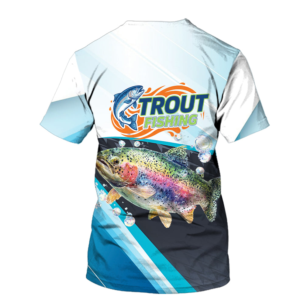 Trout Fish Blue Sport All Over Print Shirt
