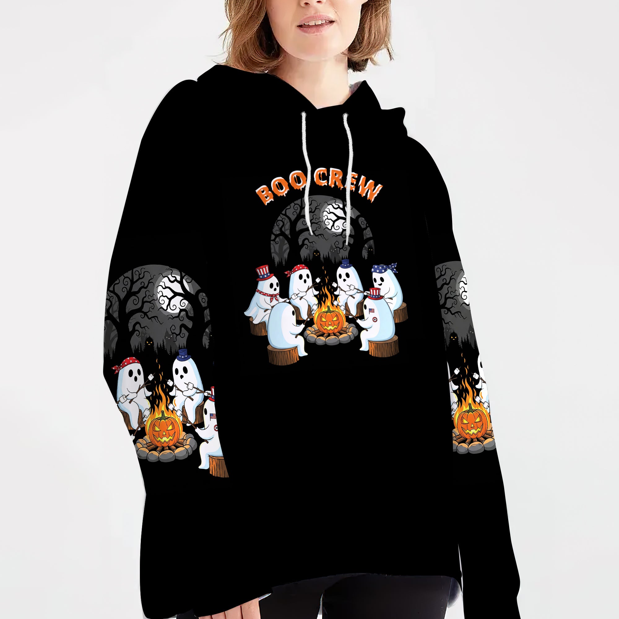 Boo Crew Camping All Over Print Shirt