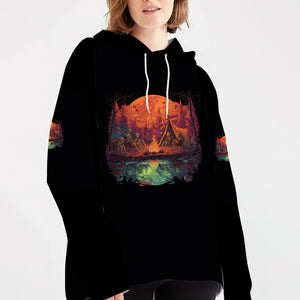 Upside-Down Haunted Camping All Over Print Shirt