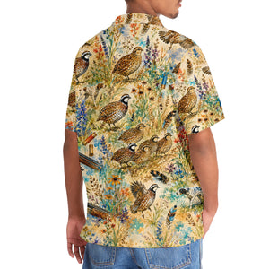 Quail Hunting Watercolor Hawaiian Shirt