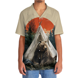 Wild Bear Campfire Hawaiian Shirt
