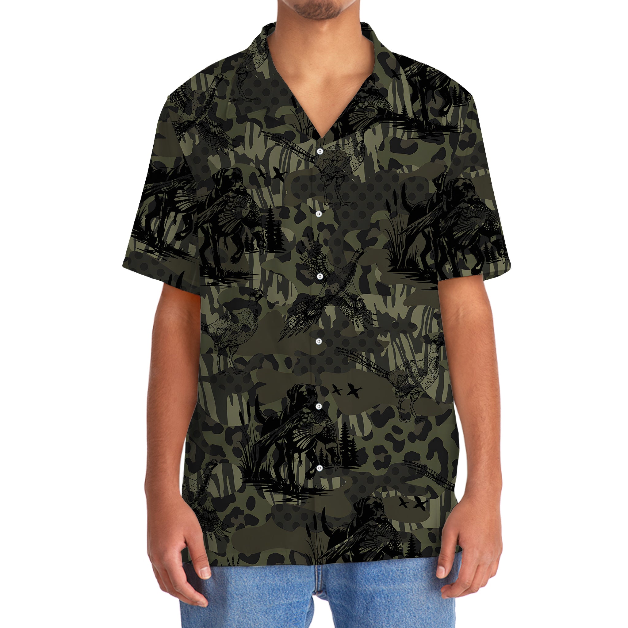 Camouflage Pheasant Hunting Hawaiian Shirt