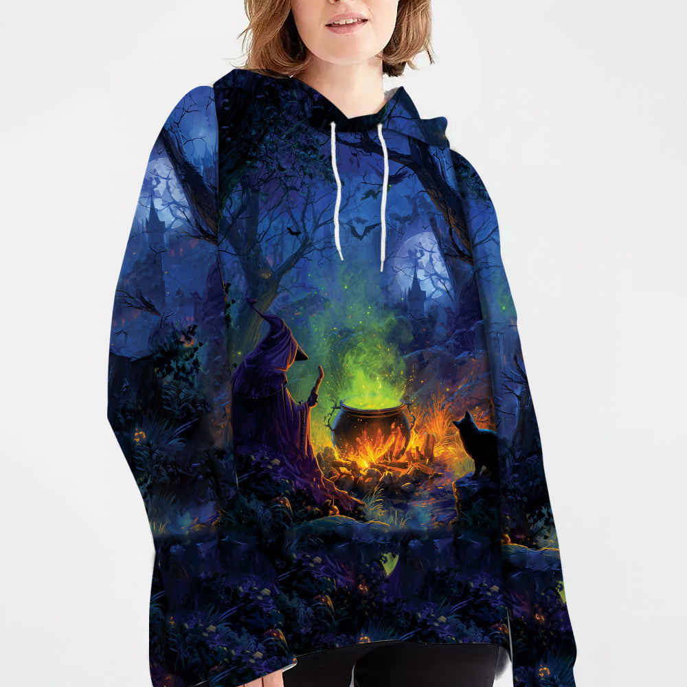 Witch’s Campfire Cauldron  All Over Print Shirt