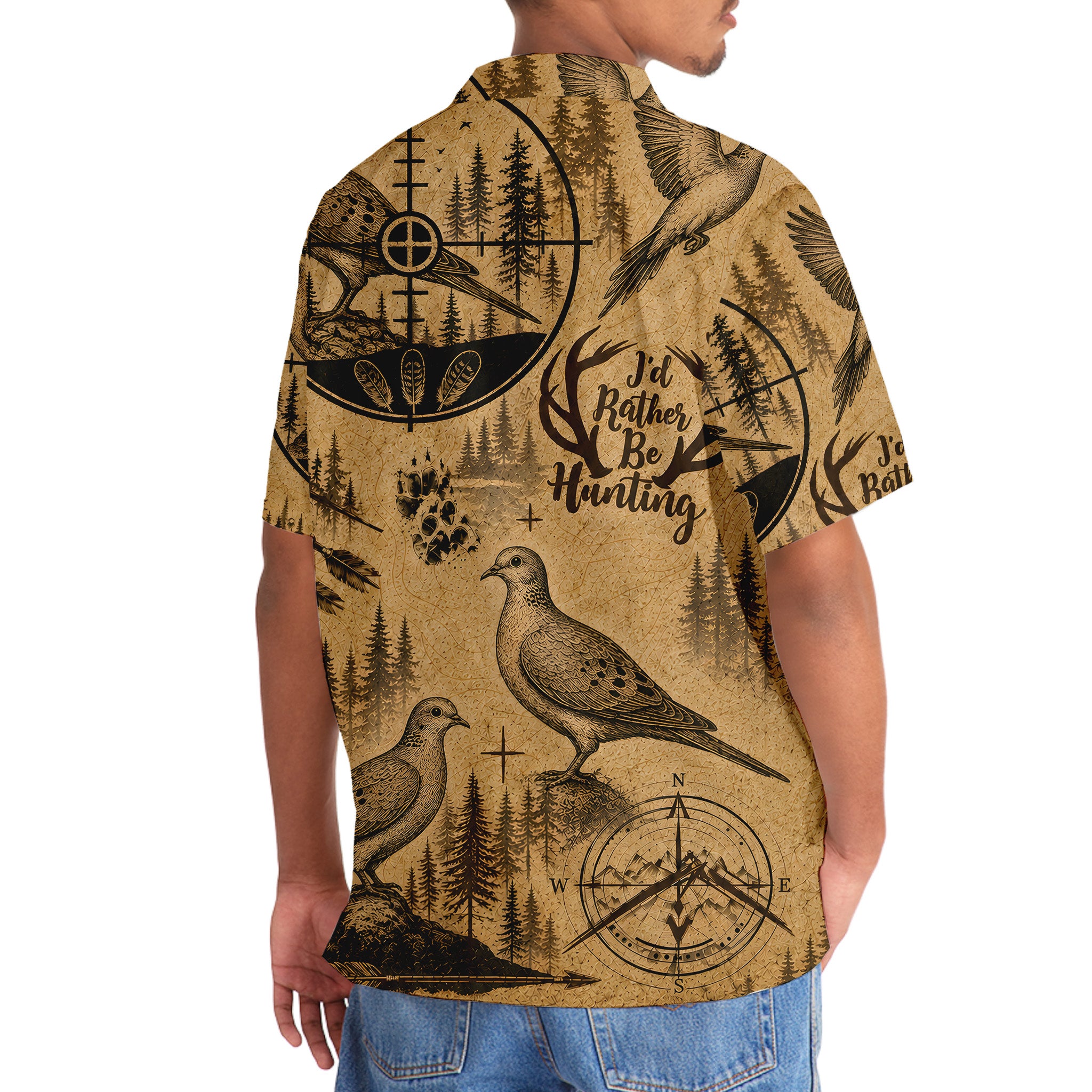 Dove I'd Rather Be Hunting Hawaiian Shirt