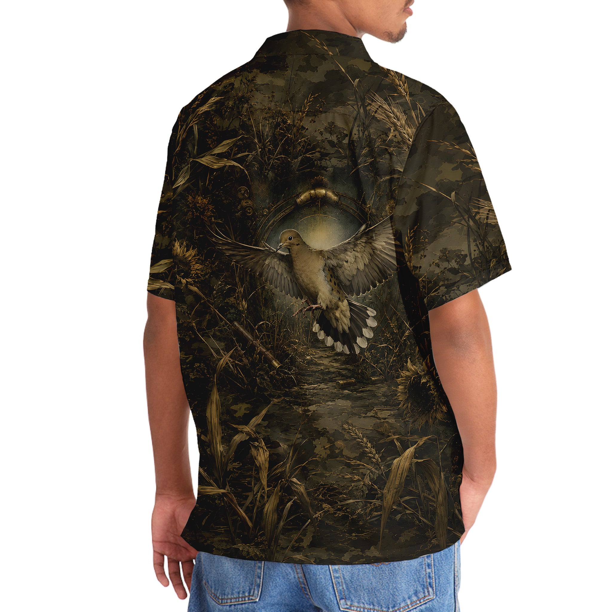 Dove Hunting Dark Camo Hawaiian Shirt