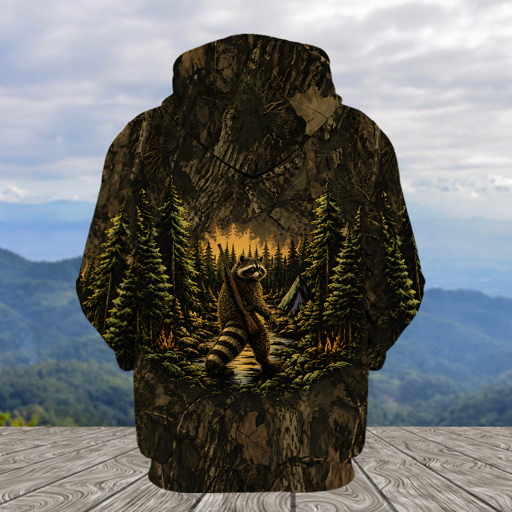 Raccoon Camouflage Hunting All Over Print