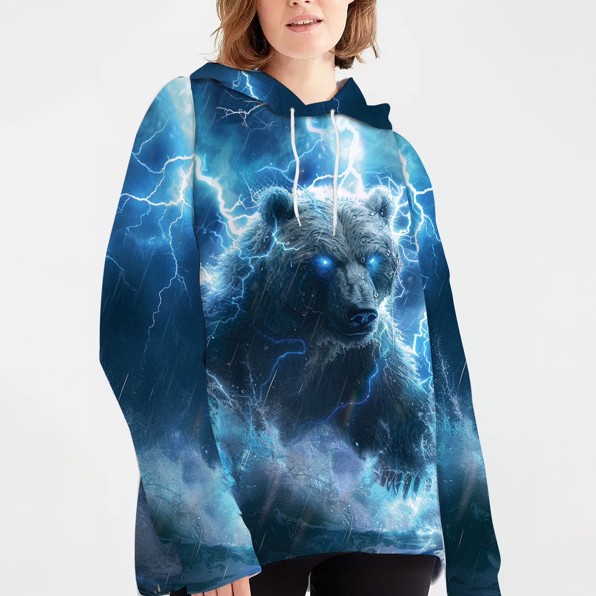 Electric Powerful Bear Awesome Cool All Over Print Shirt