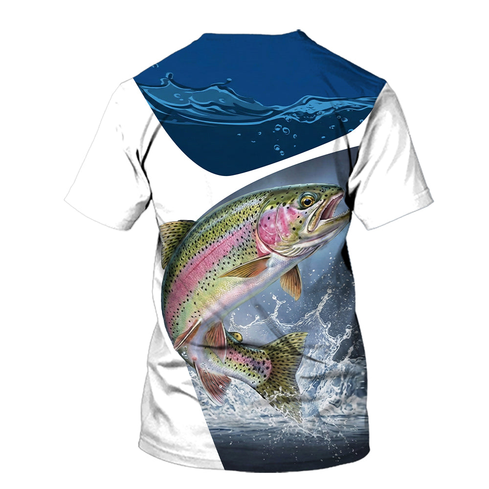The River Strike Rainbow Trout Fishing All Over Print Shirt