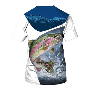 The River Strike Rainbow Trout Fishing All Over Print Shirt