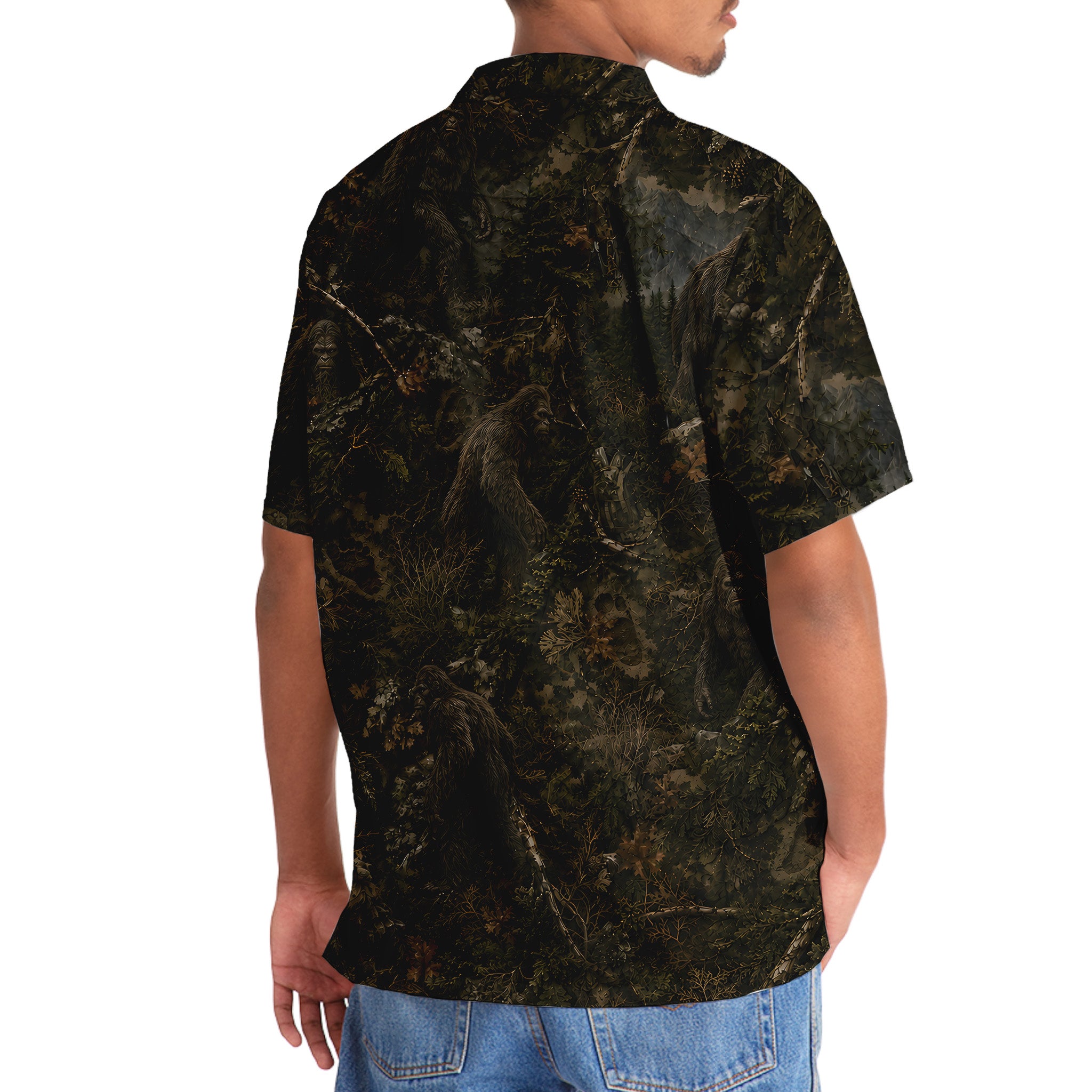 Bigfoot Forest Hawaiian Shirt