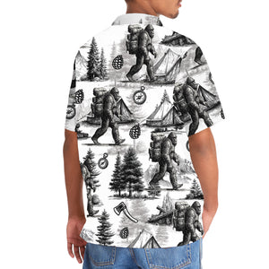 Vintage Bigfoot Go Camping Hawaiian Shirt