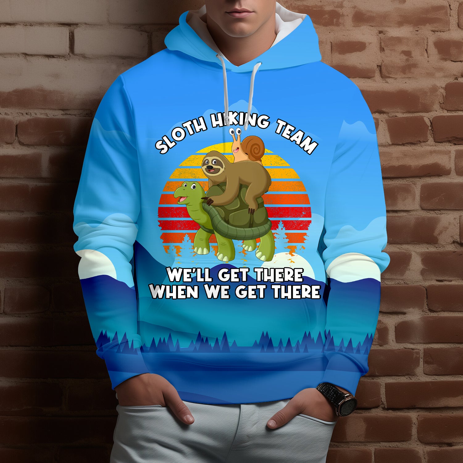 Funny Slow Hiking Team All Over Print Shirt