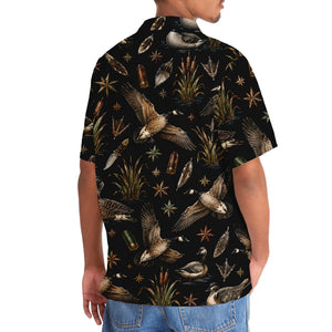 Goose Hunting Retro Black Hawaiian Shirt