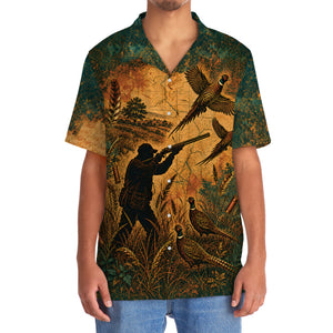 Vintage Pheasant Hunter Distressed Hawaiian Shirt