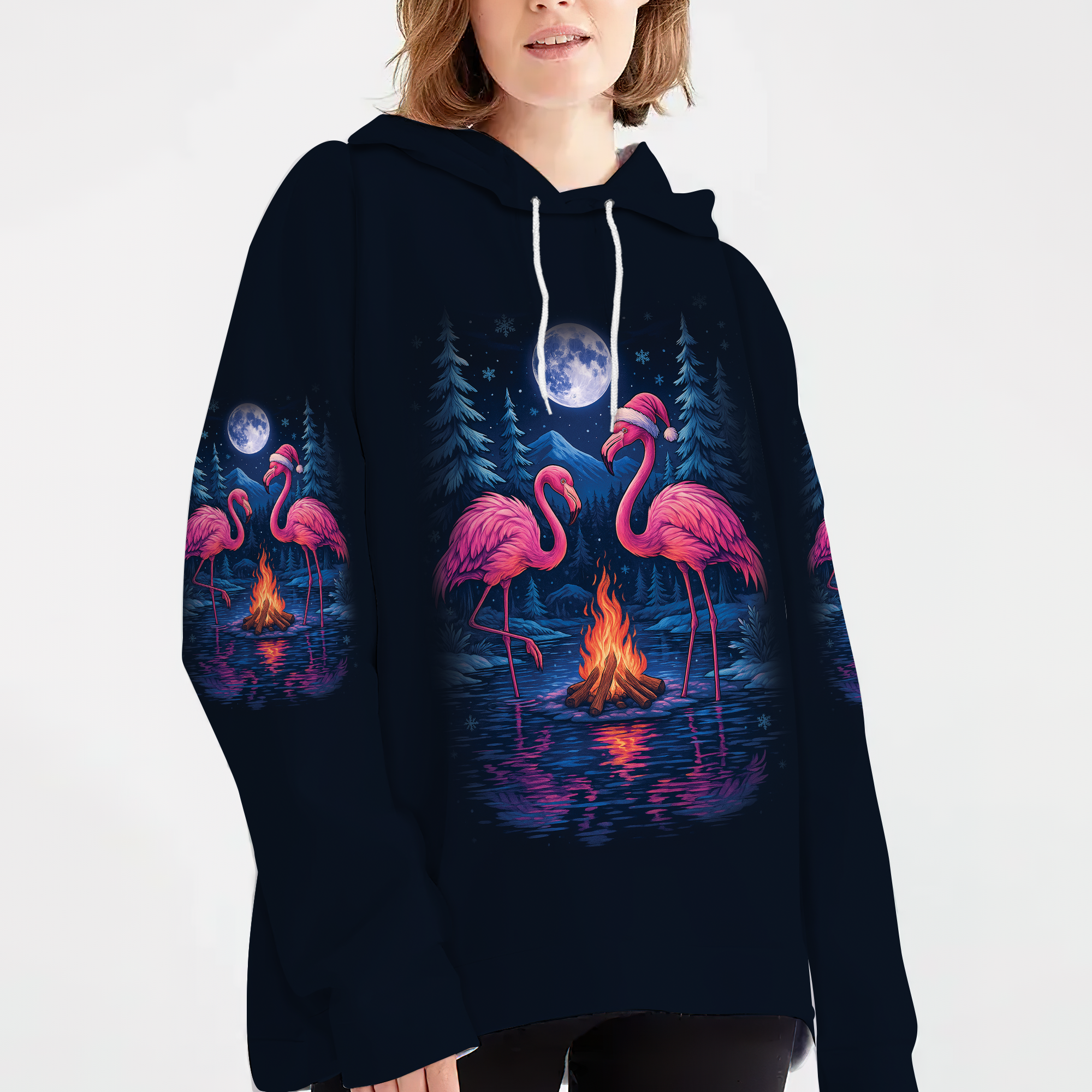 Crazy Friends Camping Memories Flamingo Christmas All Over Print Shirt