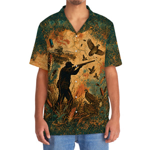 Vintage Quail Hunter Distressed Hawaiian Shirt
