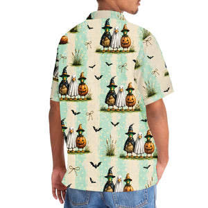 Duck Ghost Pumpkin Halloween Hawaiian Shirt
