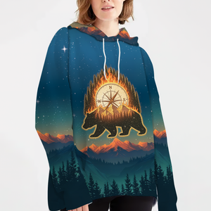 Bear Camp I Hate People  Mountain Night Forest All Over Print Shirt