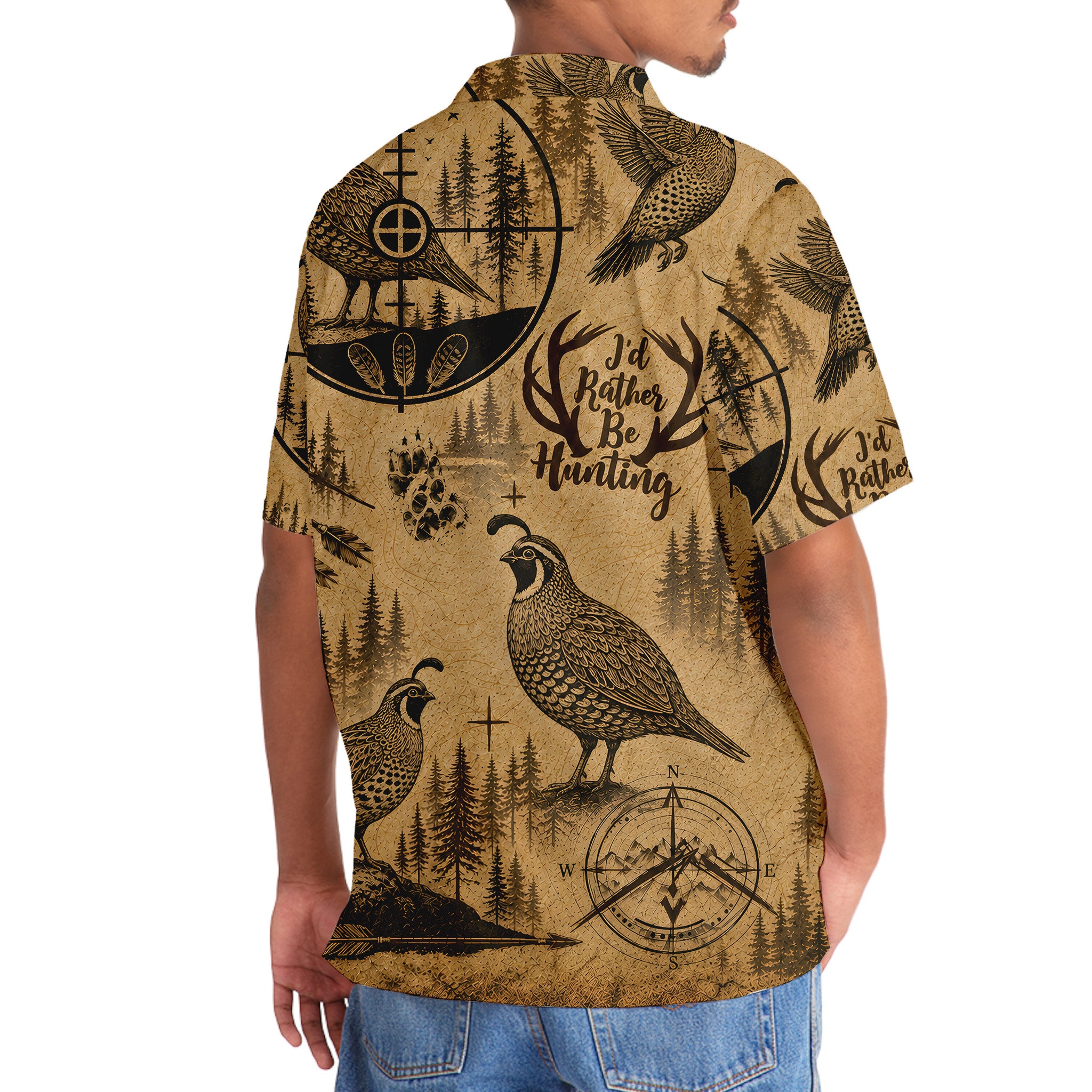 Quail I'd Rather Be Hunting Hawaiian Shirt