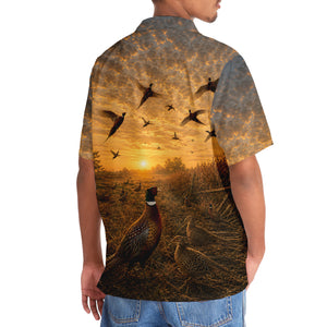 Wild Pheasant Hunting Nature Hawaiian Shirt