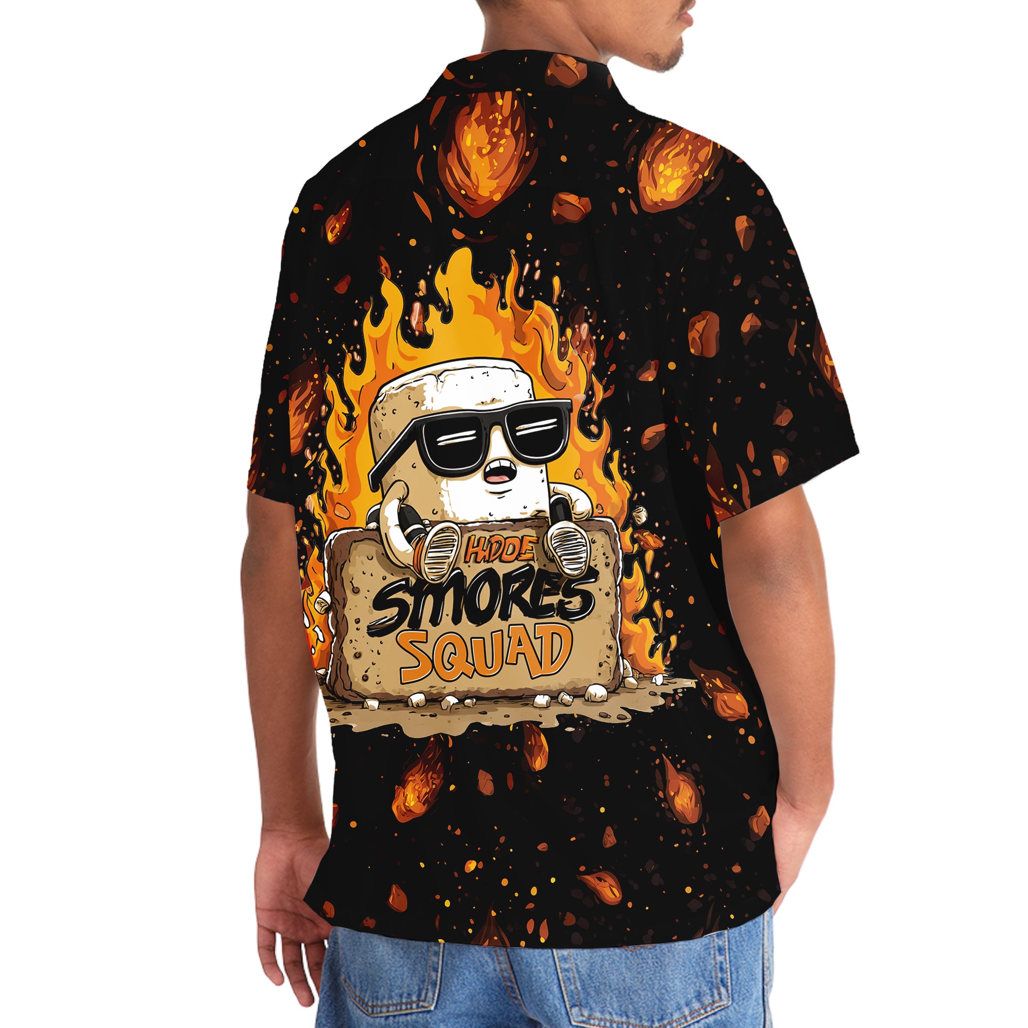 Funny Marshmallow Mayhem Camping Hawaiian Shirt