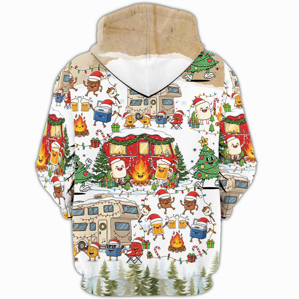 Campsite Christmas Party All Over Print Shirt