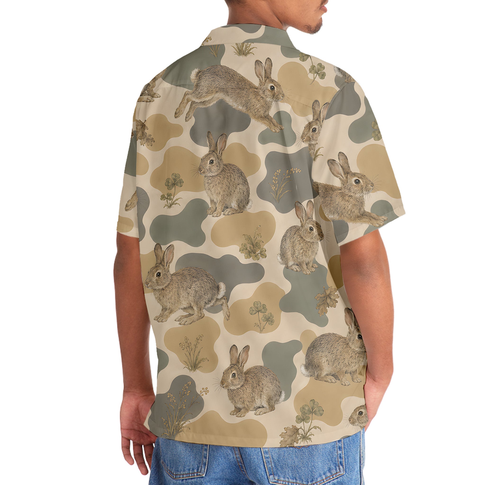 Rabbit Camouflage Men Polo Shirt