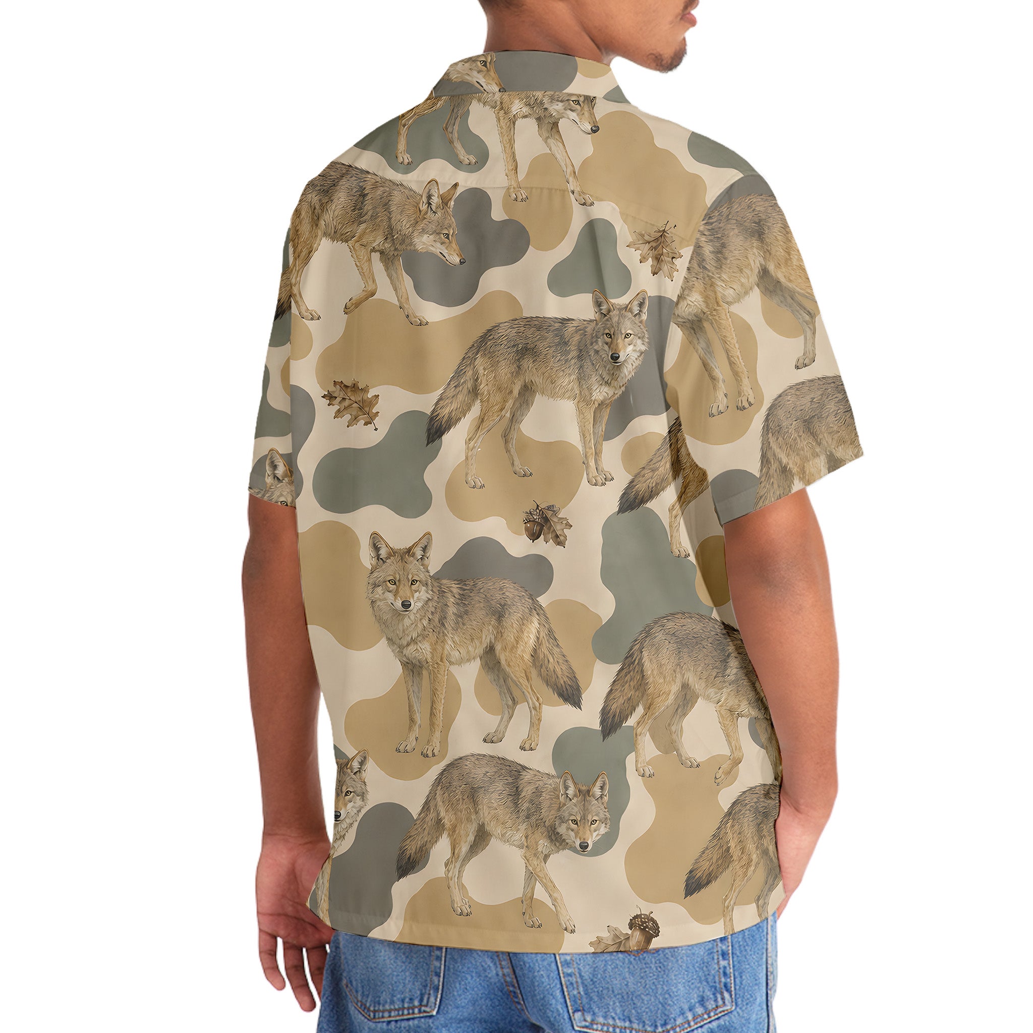 Coyote Camouflage Hawaiian Shirt