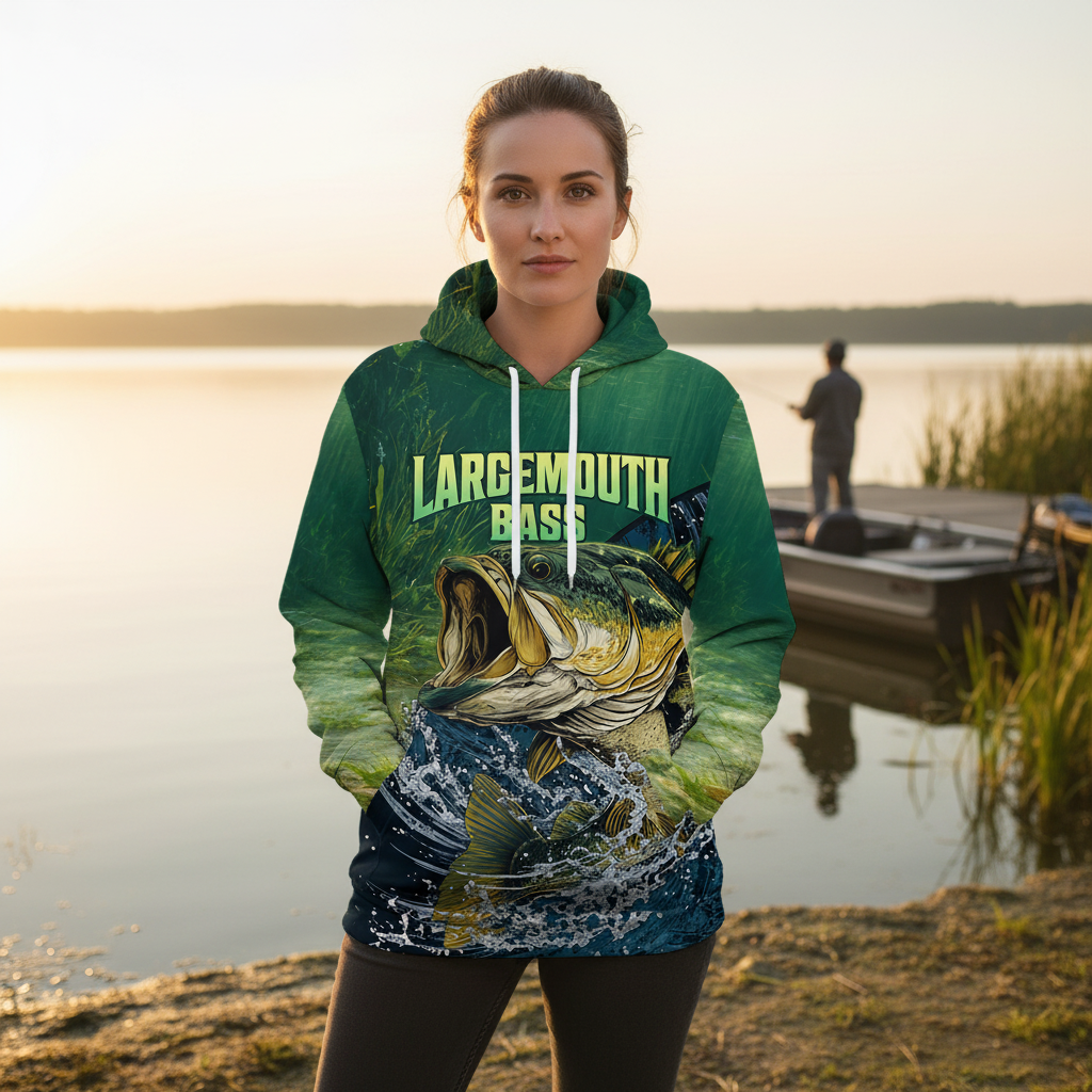 Largemouth Bass Vintage All Over Print Shirt